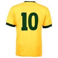 Brazil 1970 World Cup No 10 Retro Football Shirt