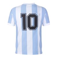Argentina 1986 World Cup No 10 Retro Football Shirt