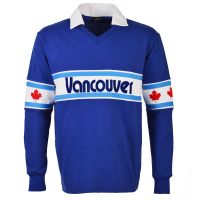 Image of Wyjazdowa koszula retro Vancouver Whitecaps z lat 80. z długim rękawem