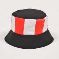 TOFFS Bucket Hat - Black/Red & White Stripe