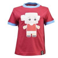 Image of T-shirt dziecięcy West Ham Hammer Head - Bordowy/Sky Ringer