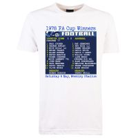 1978 FA Cup Final (Ipswich) Retrotext koszulka — biała