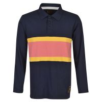 Image of Thistle Rugby Shirt (granatowy / żółto-różowy pasek)