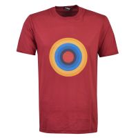 Maroon Roundal print t-shirt